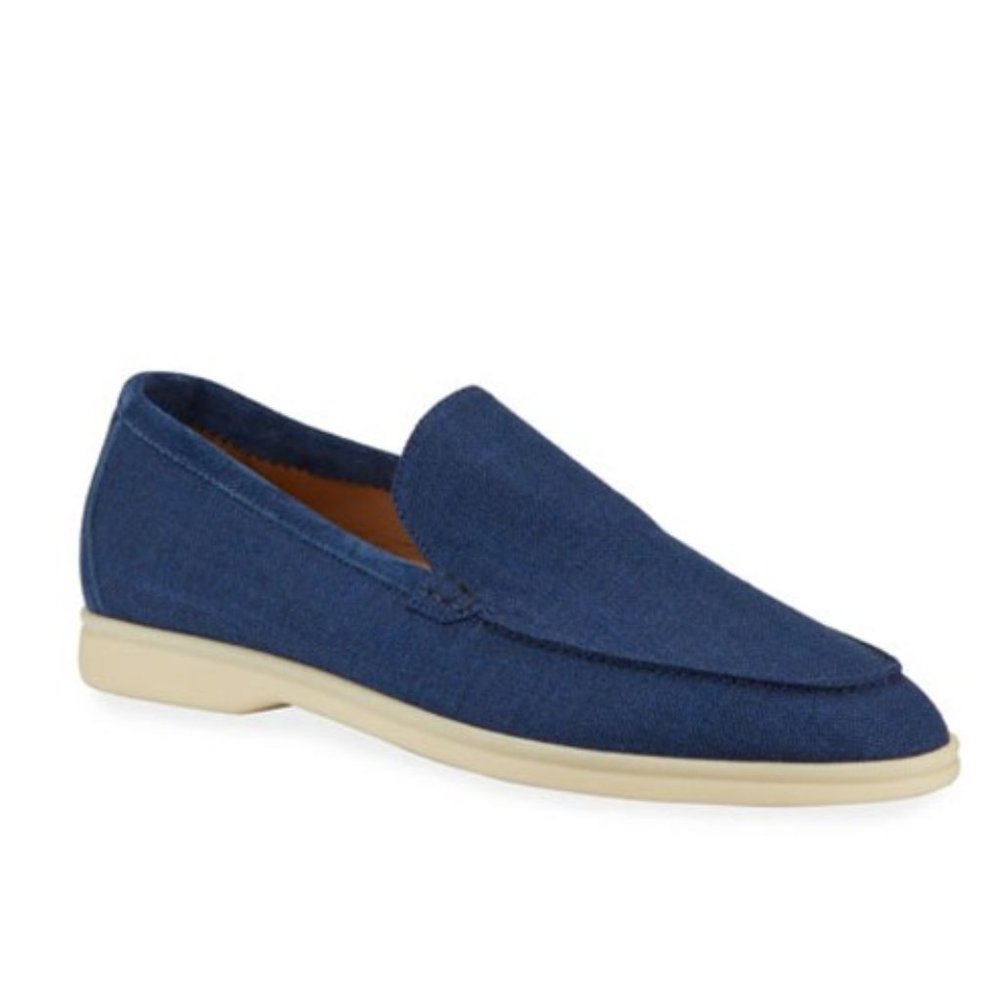 Loro Piana Blue Loafers